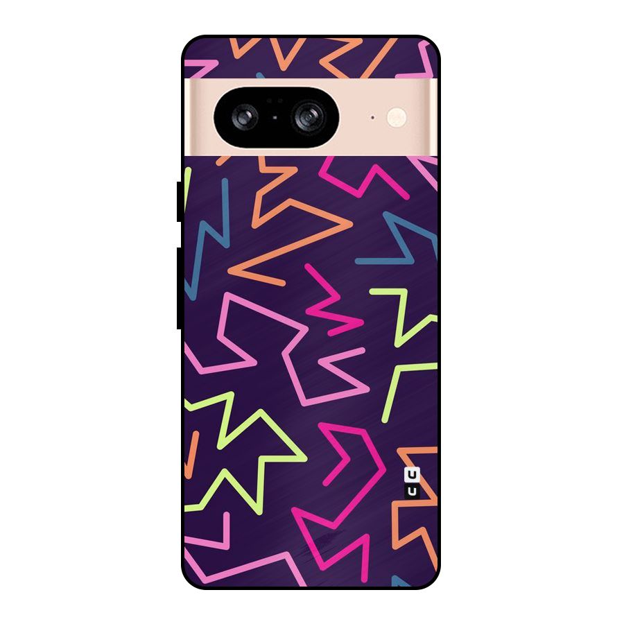 Colored Lines Metal Back Case for Google Pixel 8