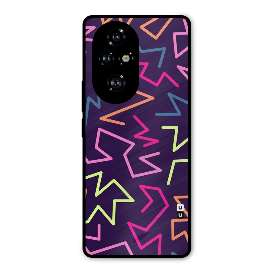 Colored Lines Metal Back Case for Honor 200 Pro