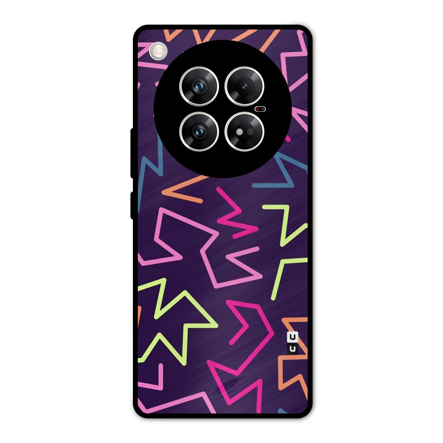 Colored Lines Metal Back Case for Infinix Zero 40 5G