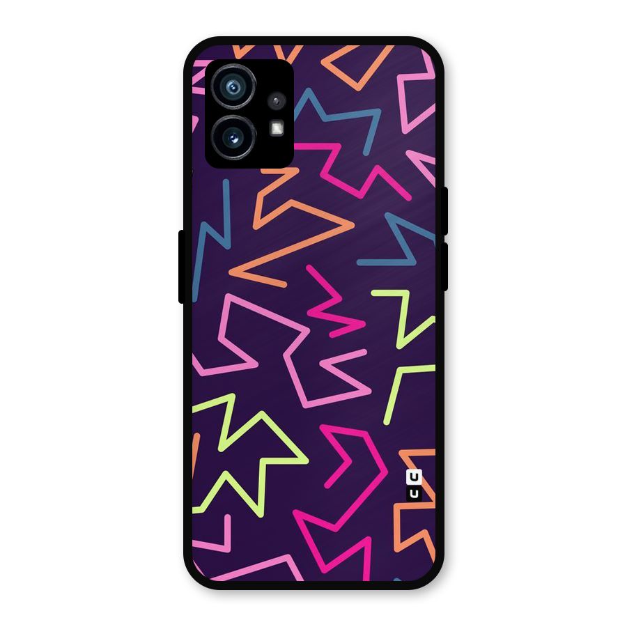 Colored Lines Metal Back Case for Nothing Phone 1