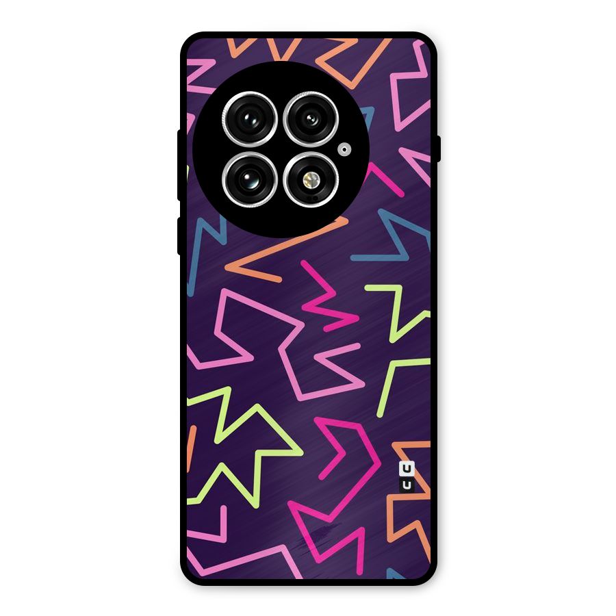Colored Lines Metal Back Case for OnePlus 13
