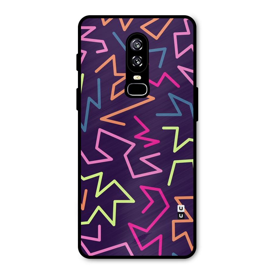 Colored Lines Metal Back Case for OnePlus 6