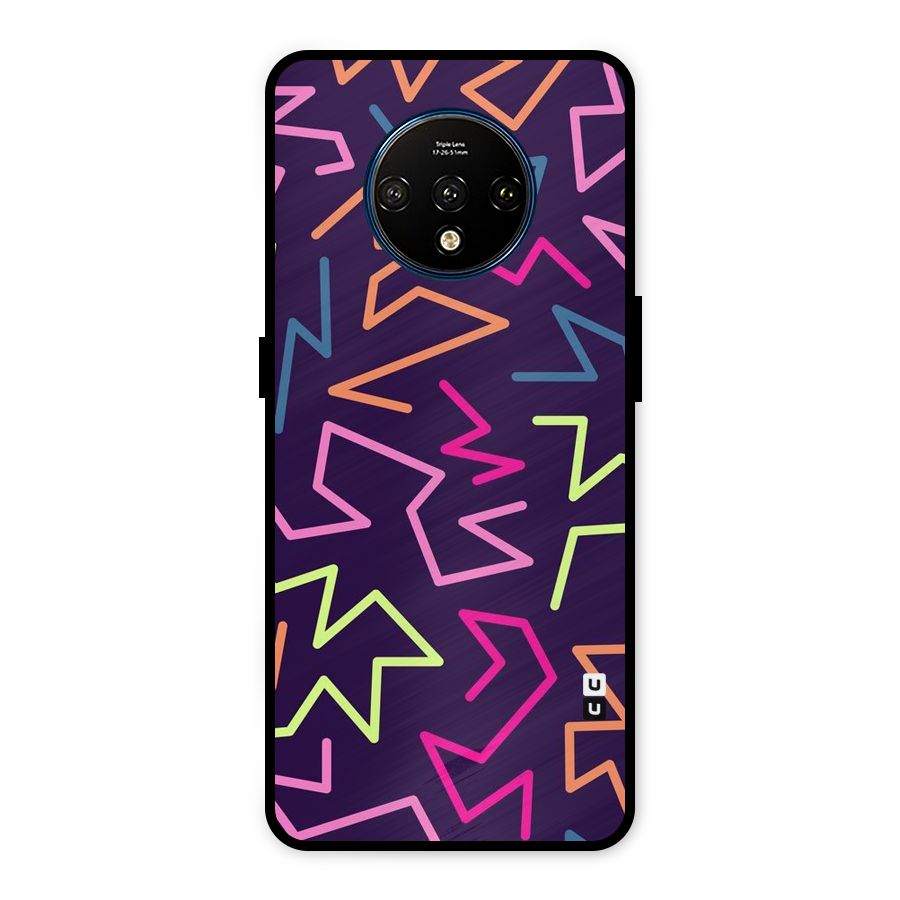 Colored Lines Metal Back Case for OnePlus 7T