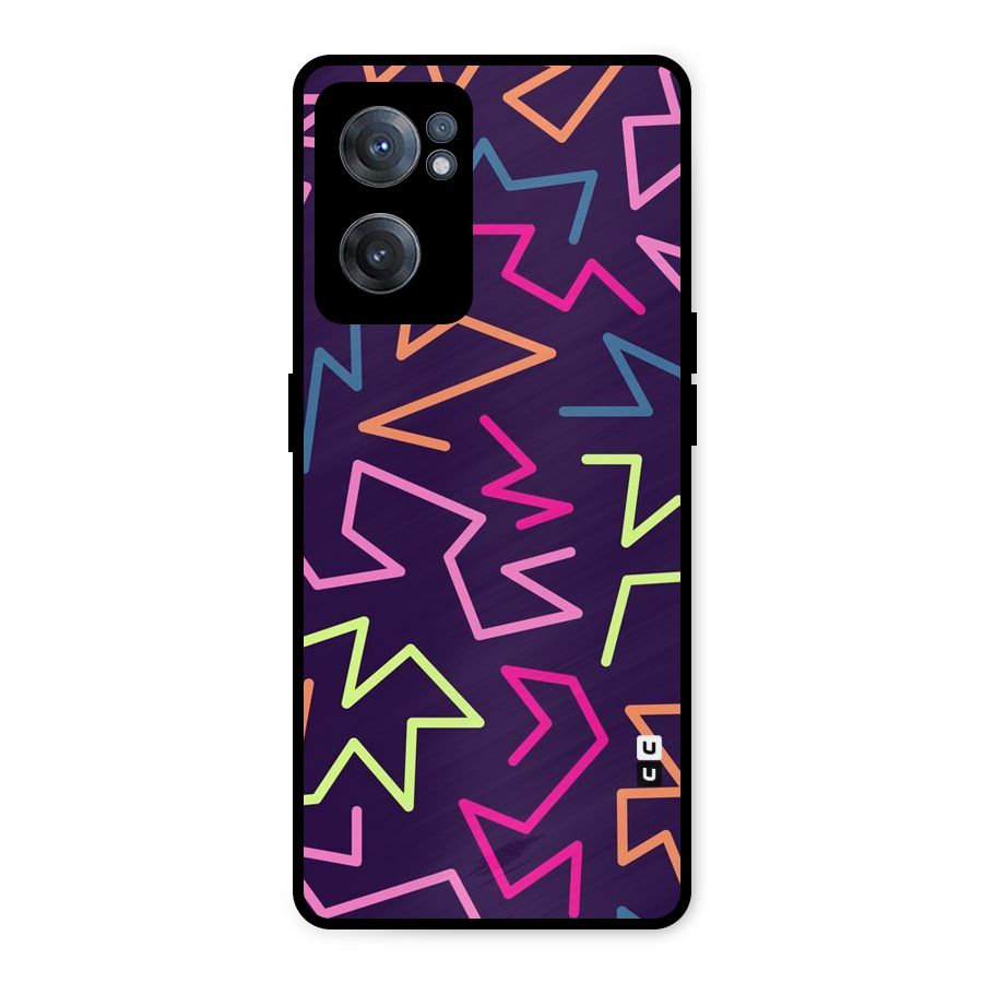 Colored Lines Metal Back Case for OnePlus Nord CE 2 5G