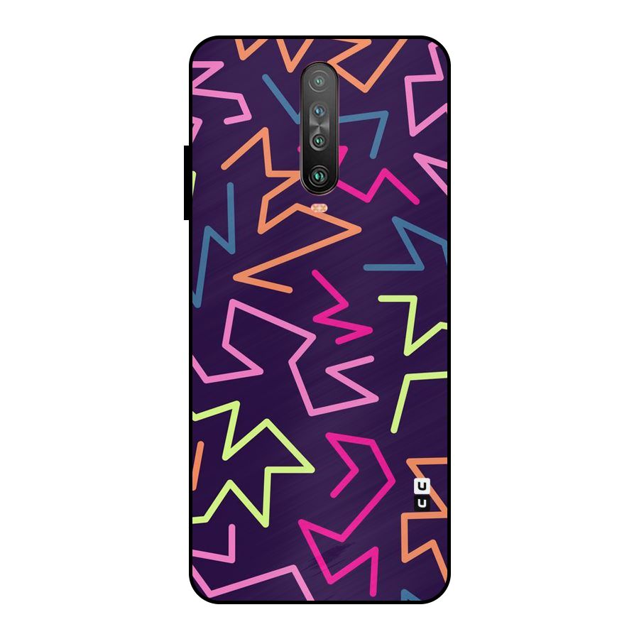 Colored Lines Metal Back Case for Poco X2