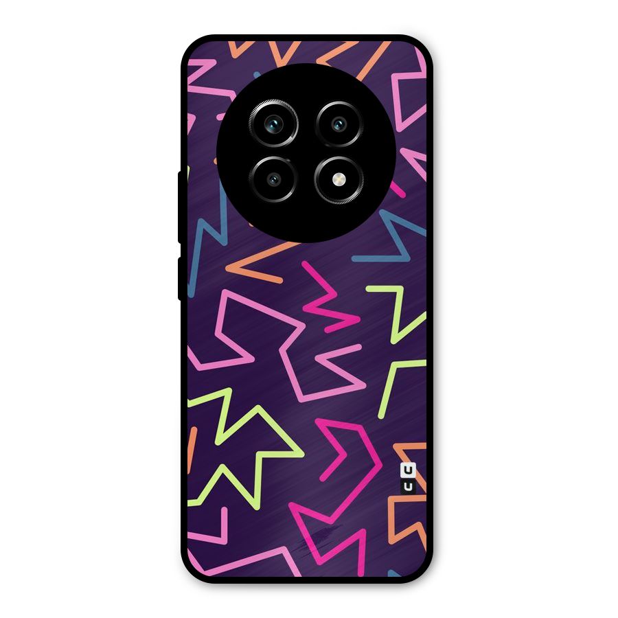 Colored Lines Metal Back Case for Realme 13 Pro