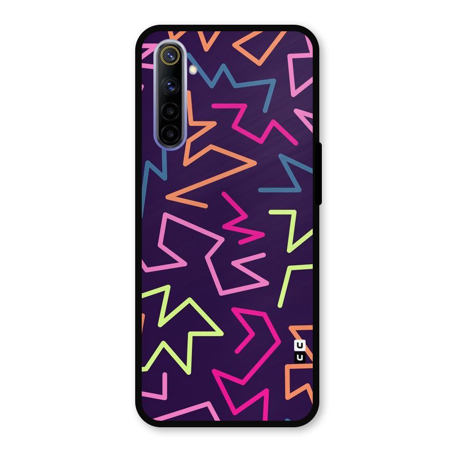 Colored Lines Metal Back Case for Realme 6