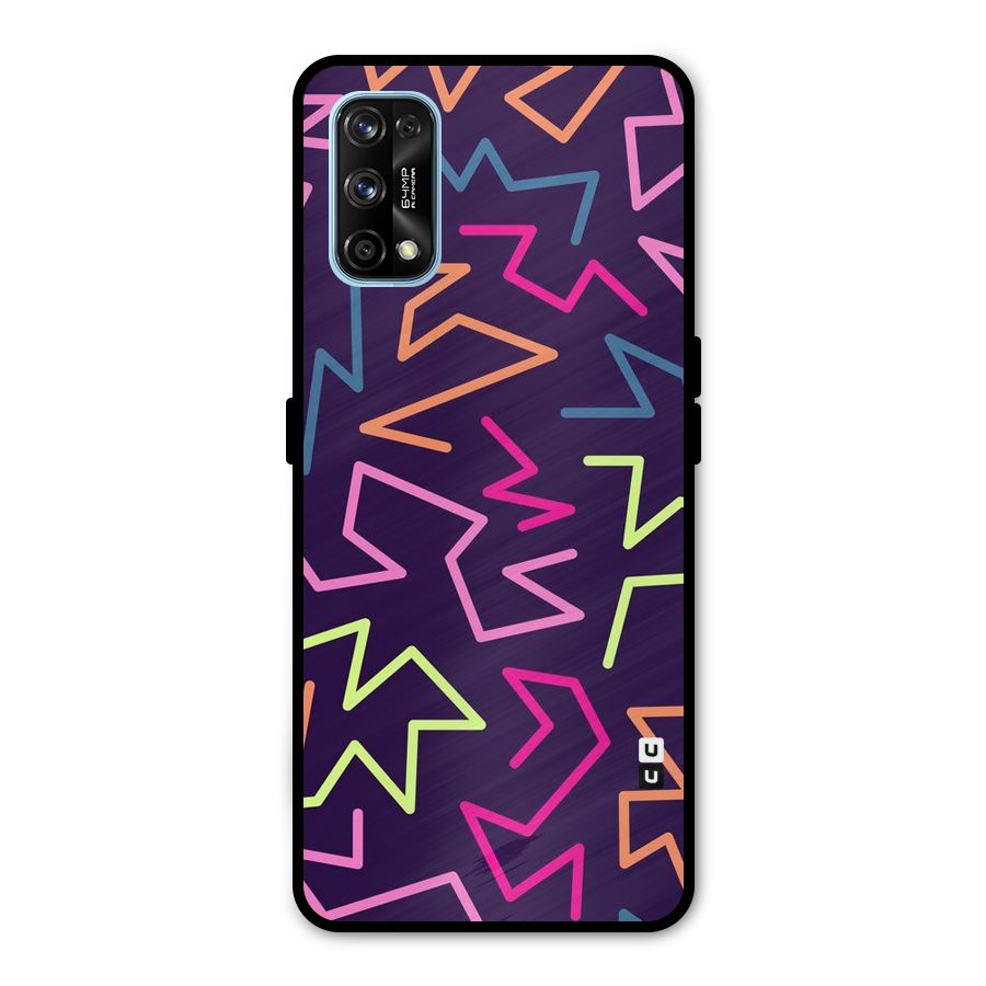 Colored Lines Metal Back Case for Realme 7 Pro