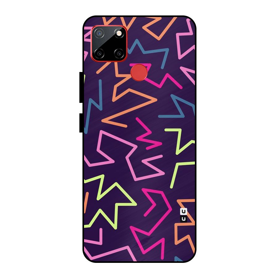 Colored Lines Metal Back Case for Realme C12