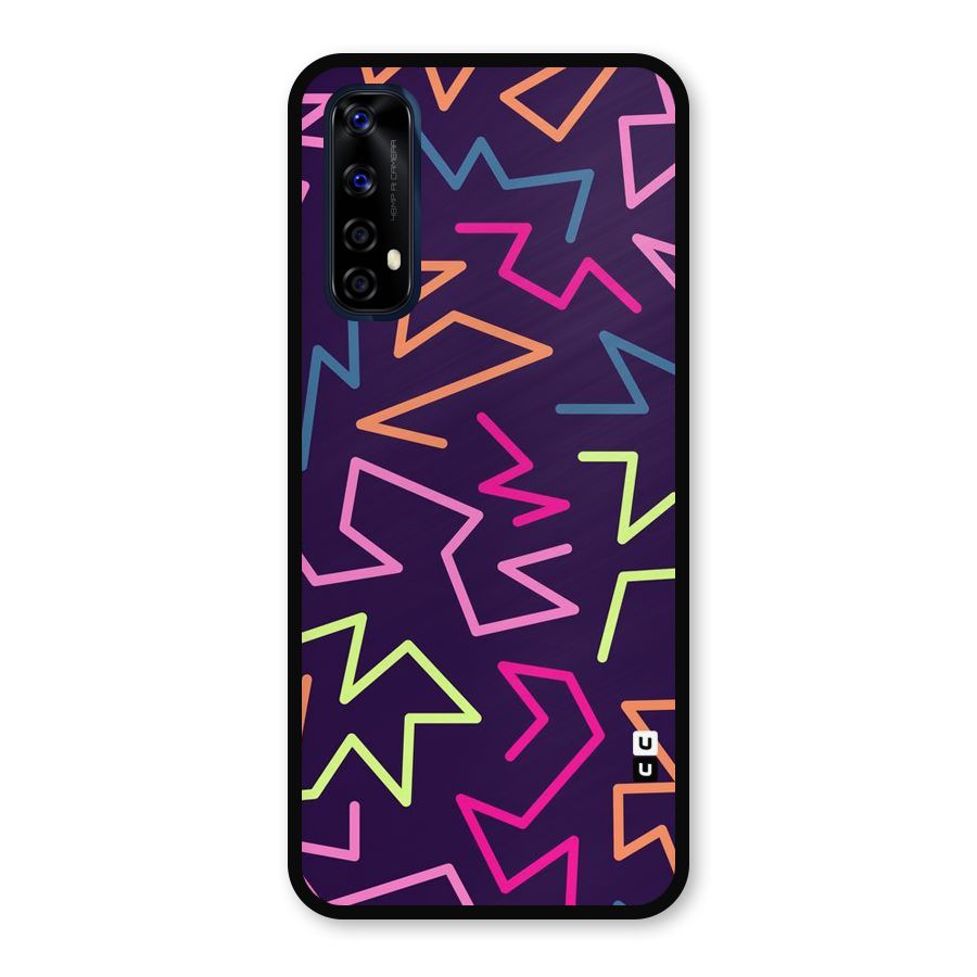 Colored Lines Metal Back Case for Realme Narzo 20 Pro