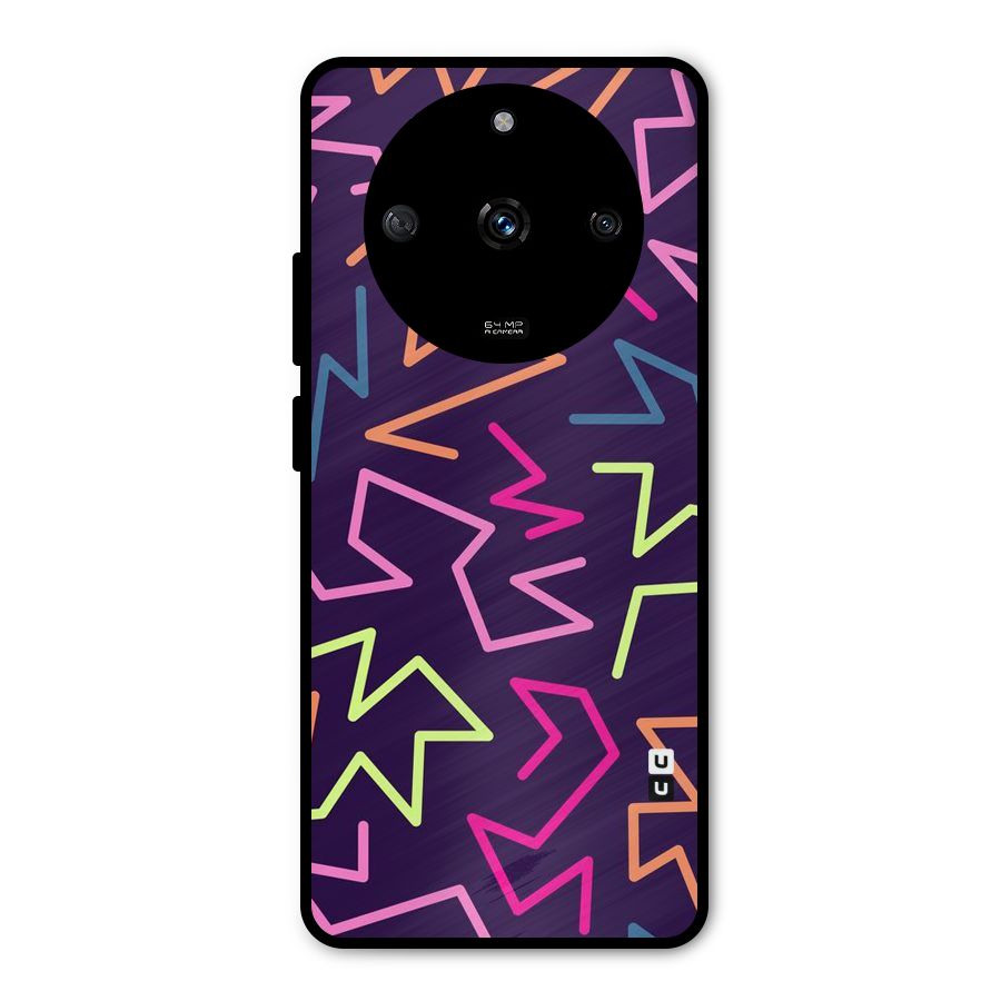 Colored Lines Metal Back Case for Realme Narzo 60 5G