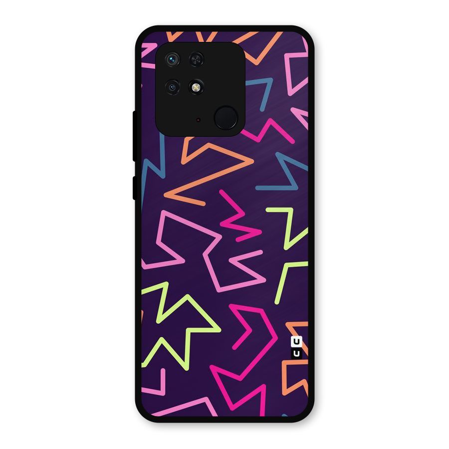 Colored Lines Metal Back Case for Redmi 10 Power
