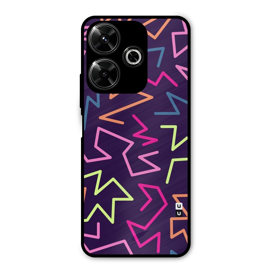 Colored Lines Metal Back Case for Redmi 13 5G