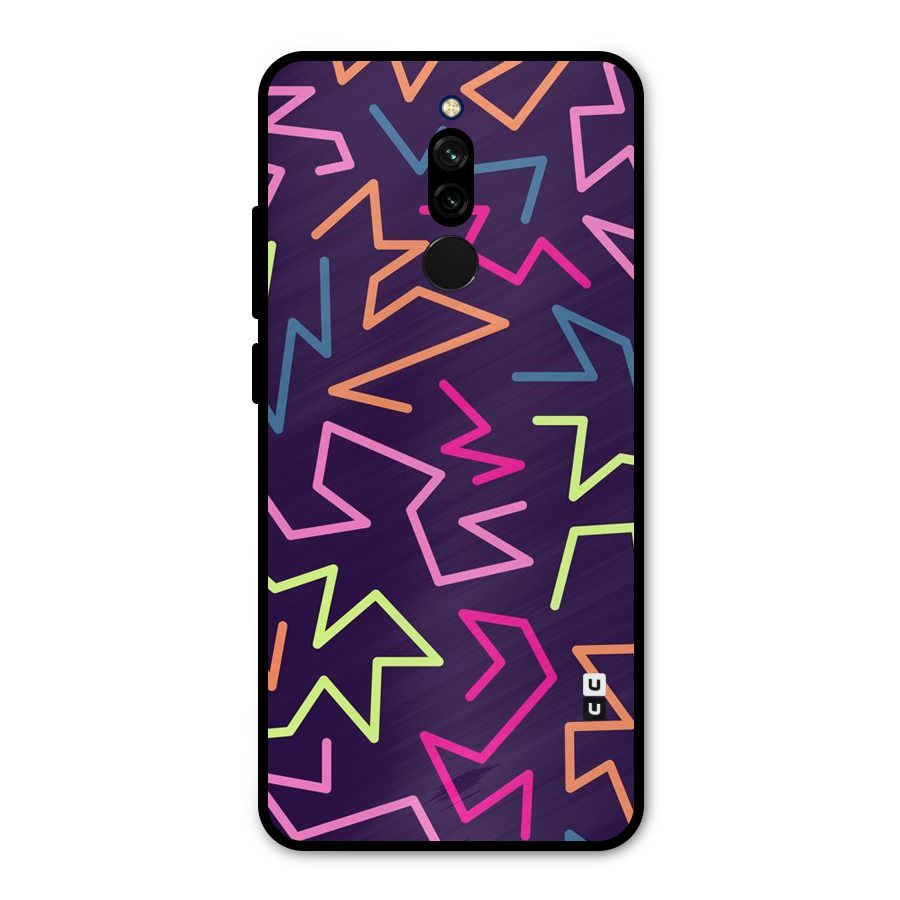 Colored Lines Metal Back Case for Redmi 8