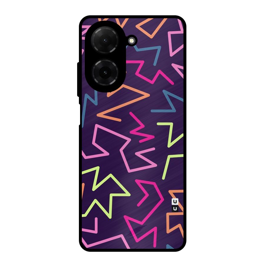 Colored Lines Metal Back Case for Redmi A5 4G
