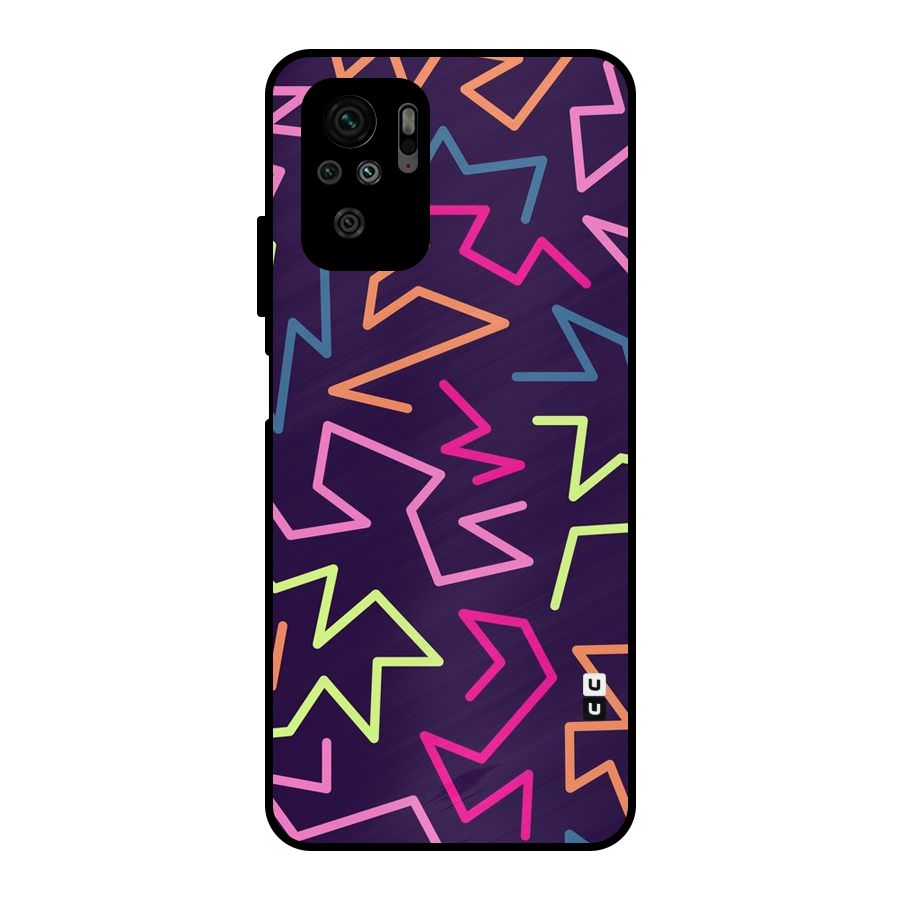 Colored Lines Metal Back Case for Redmi Note 10S