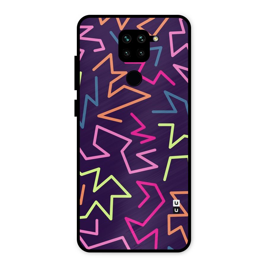 Colored Lines Metal Back Case for Redmi Note 9