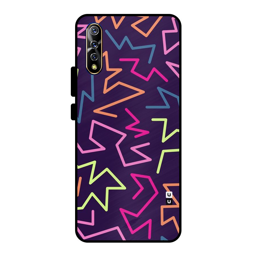 Colored Lines Metal Back Case for Vivo S1