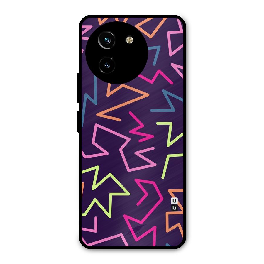 Colored Lines Metal Back Case for Vivo T3x