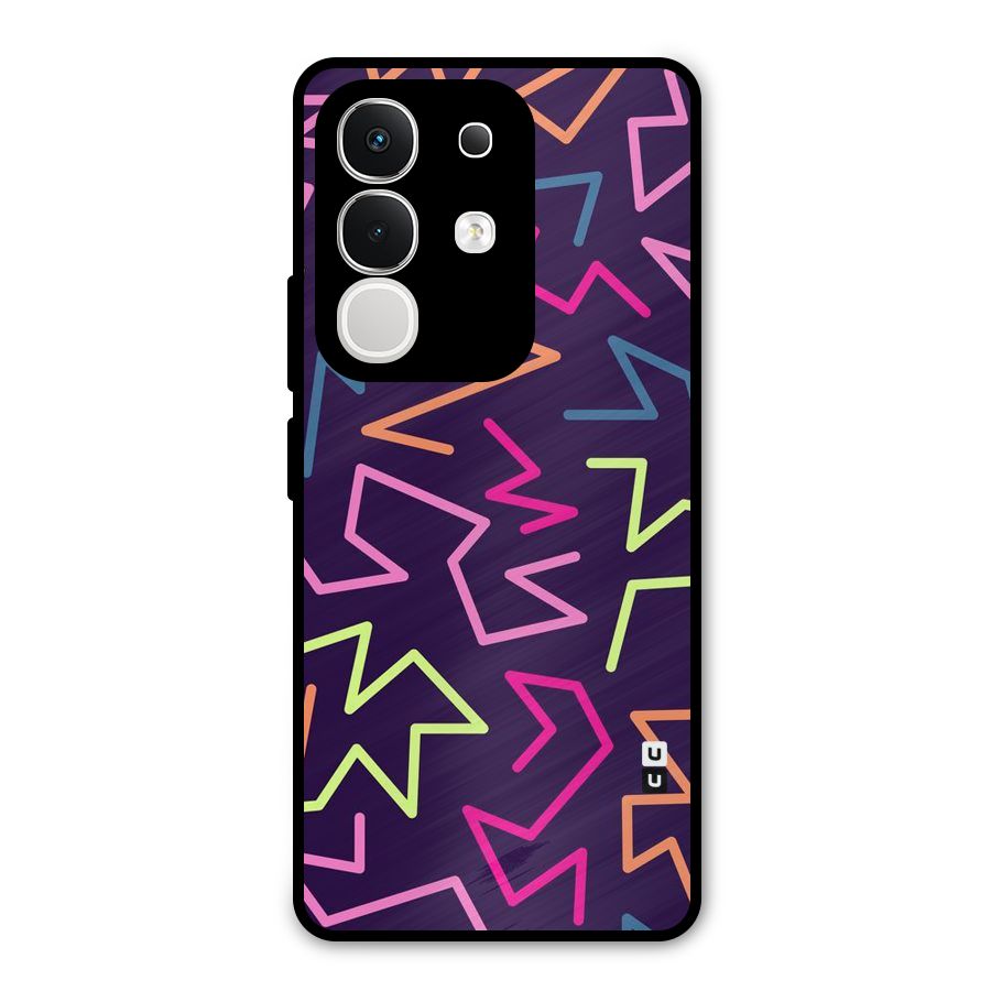 Colored Lines Metal Back Case for Vivo T4x