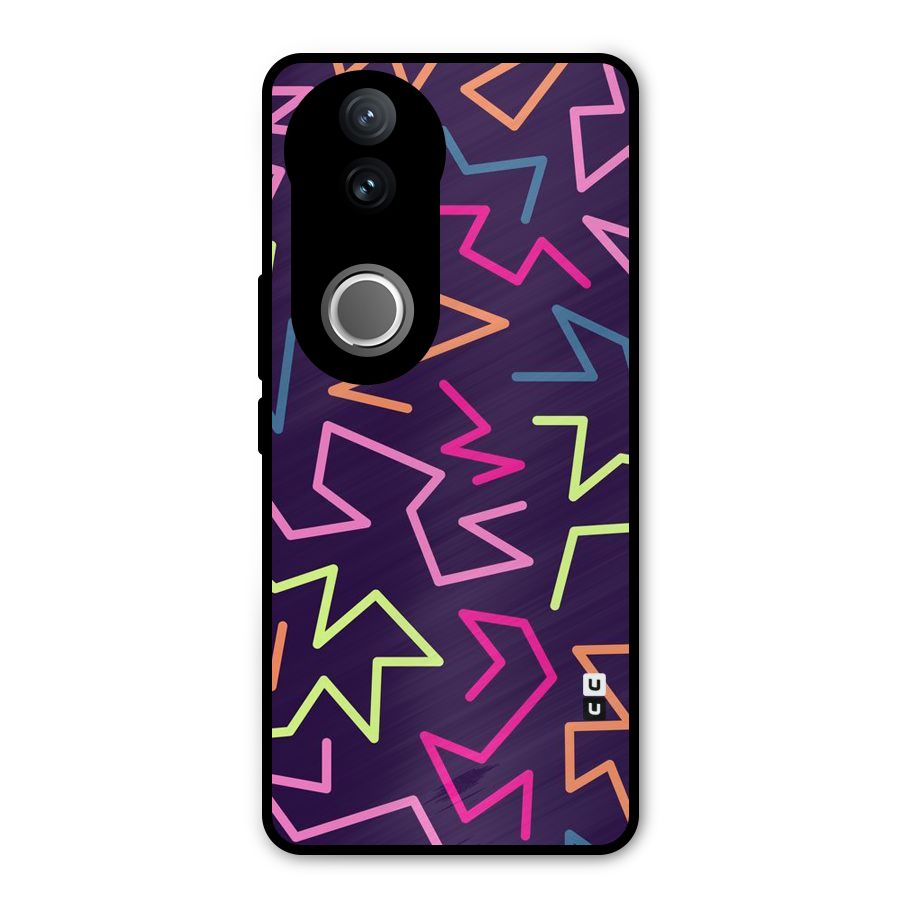 Colored Lines Metal Back Case for Vivo V50e
