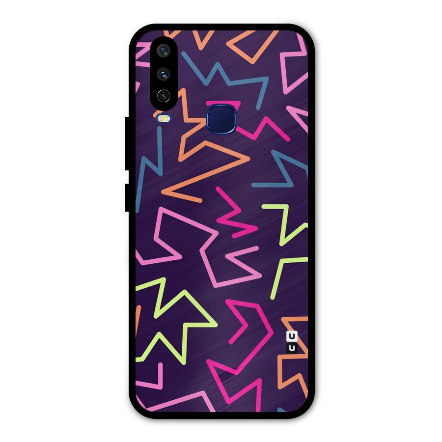 Colored Lines Metal Back Case for Vivo Y15