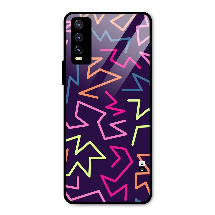 Colored Lines Metal Back Case for Vivo Y20