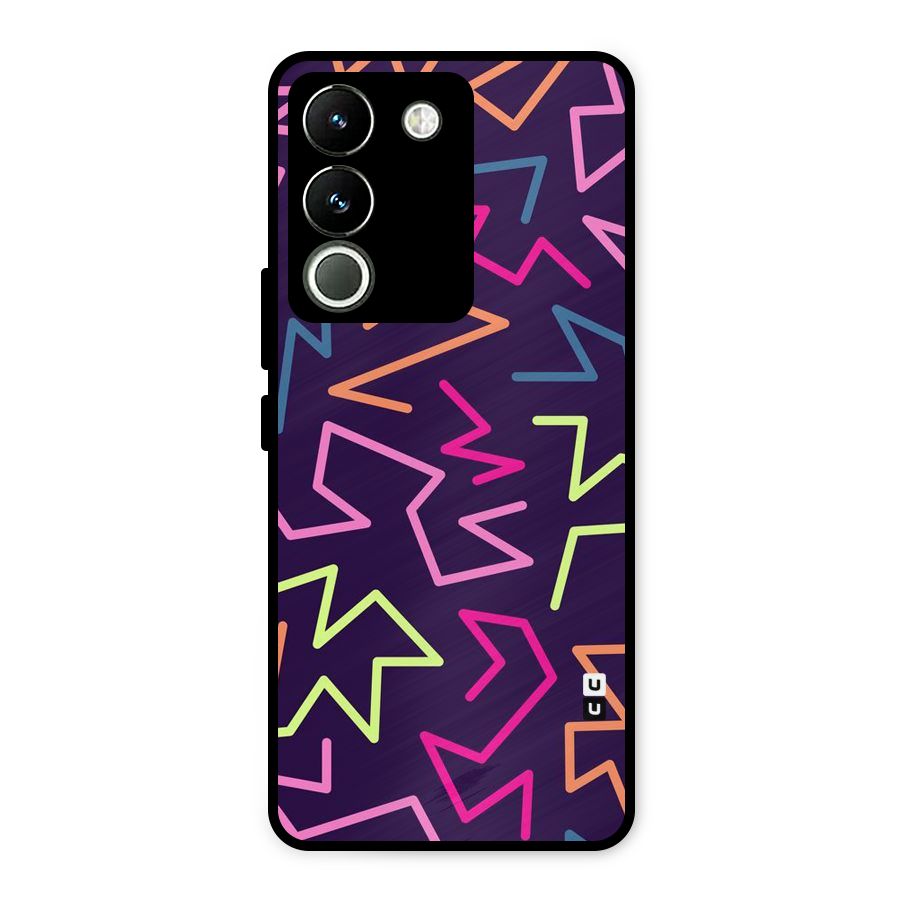 Colored Lines Metal Back Case for Vivo Y200