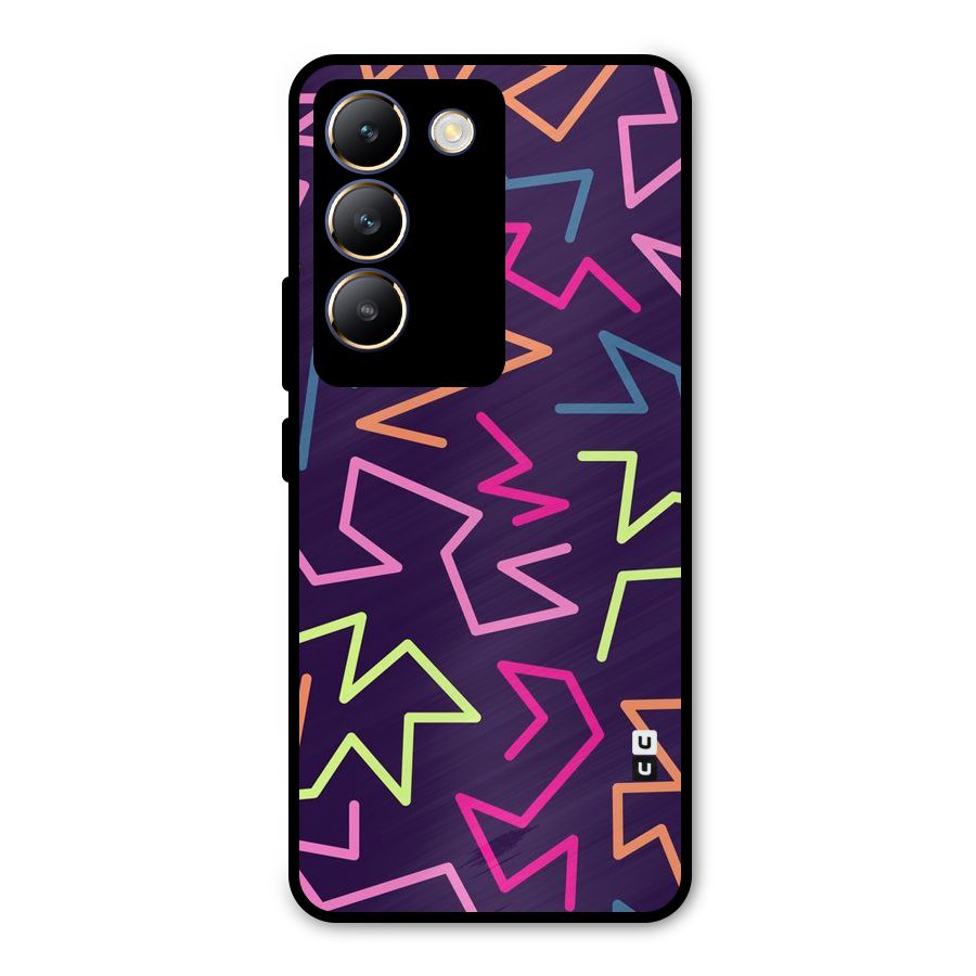 Colored Lines Metal Back Case for Vivo Y200e