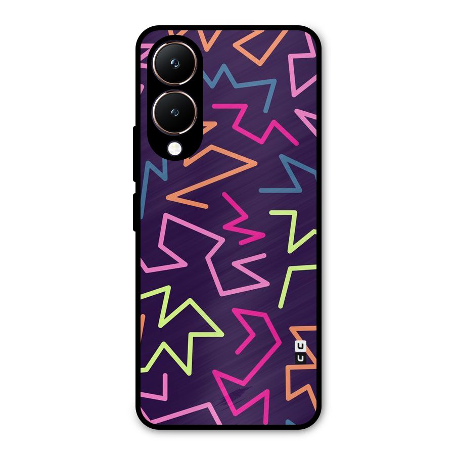 Colored Lines Metal Back Case for Vivo Y28