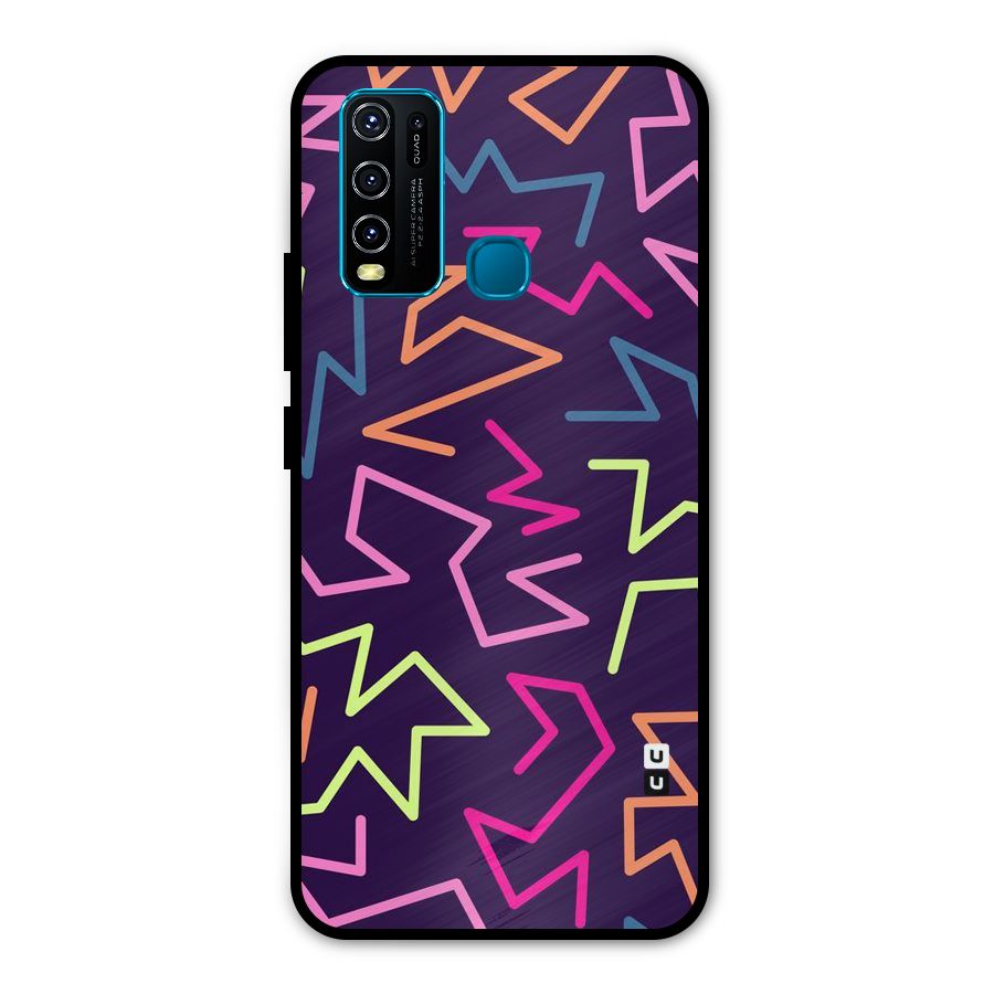 Colored Lines Metal Back Case for Vivo Y50