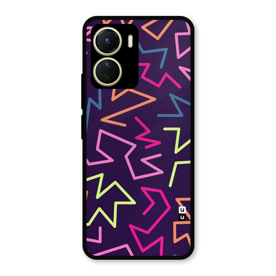 Colored Lines Metal Back Case for Vivo Y56