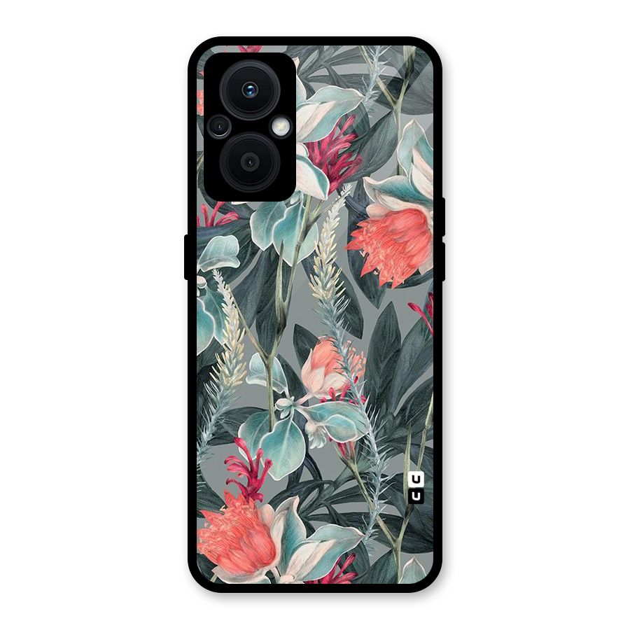 Colored Petals Glass Back Case for Oppo F21s Pro 5G