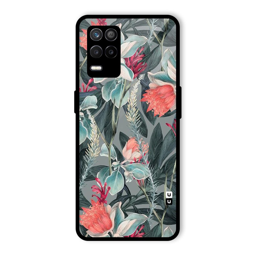 Colored Petals Glass Back Case for Realme 8s 5G