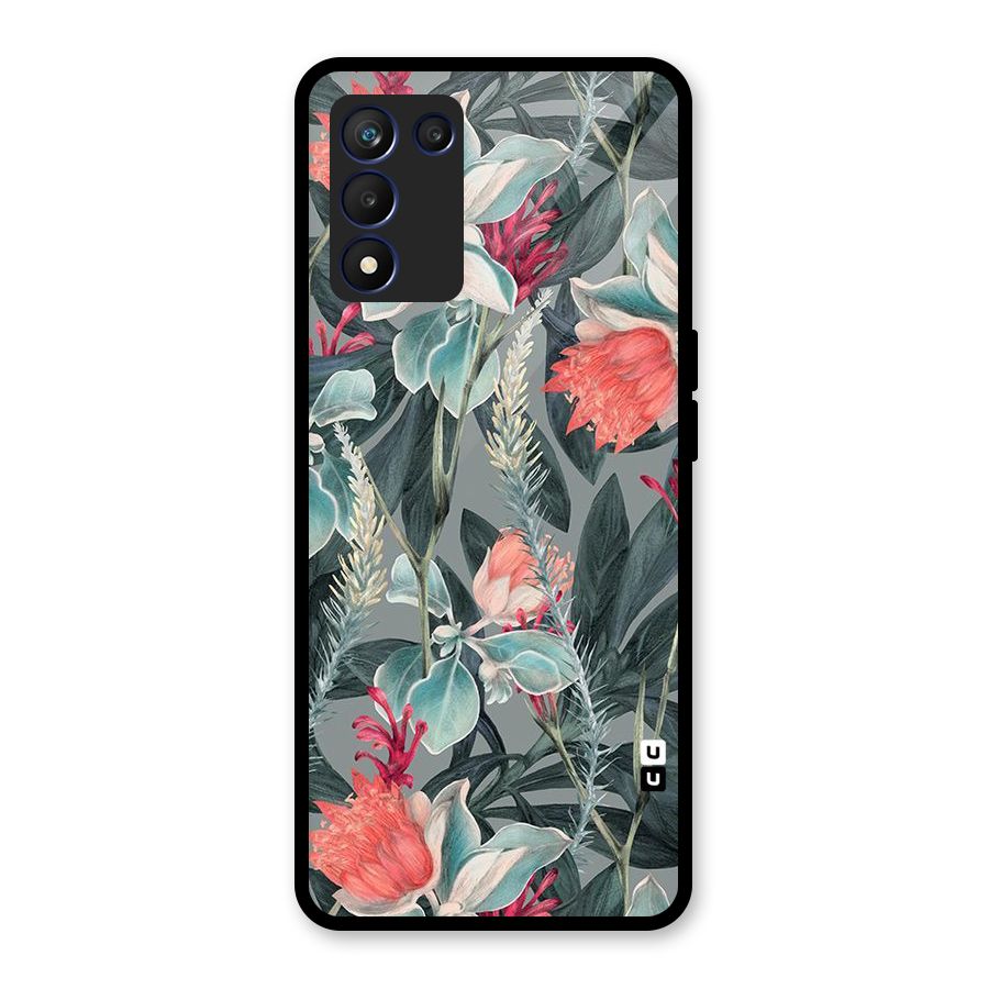 Colored Petals Glass Back Case for Realme 9 5G Speed