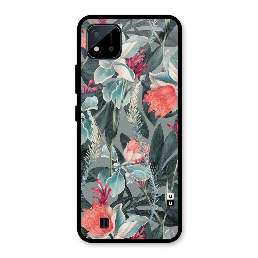Colored Petals Glass Back Case for Realme C11 2021