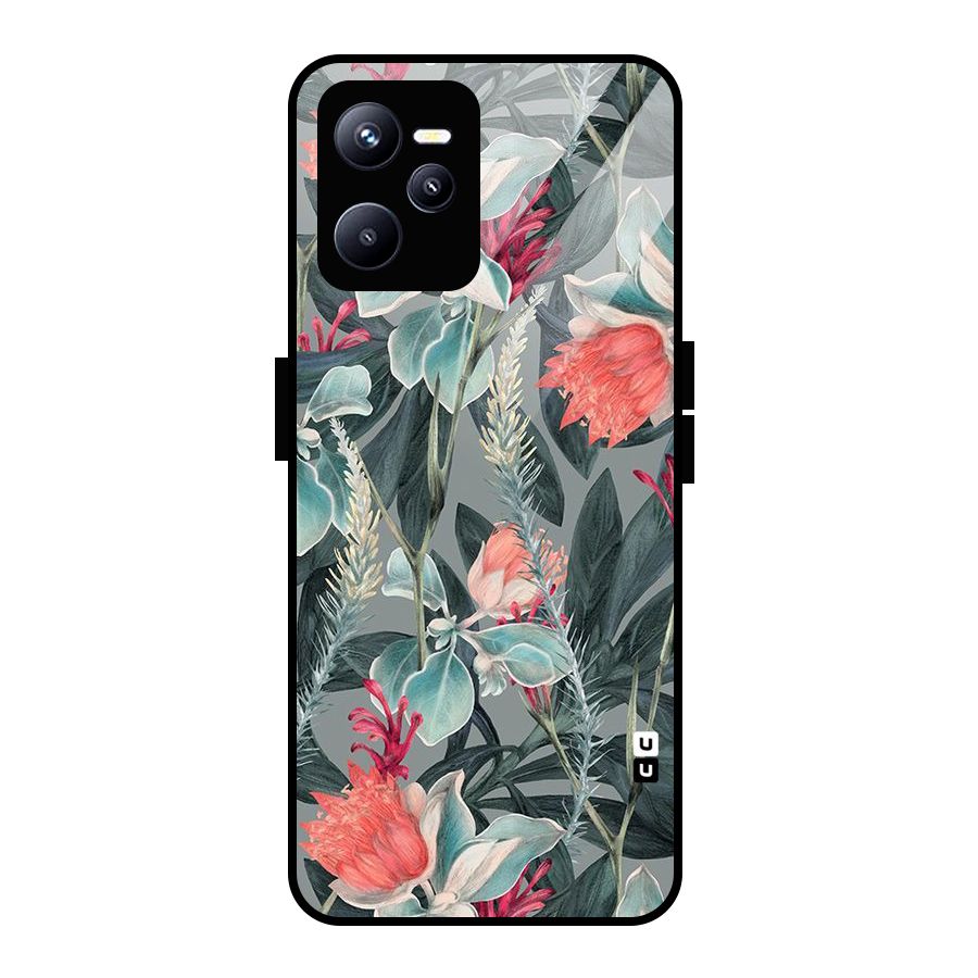 Colored Petals Glass Back Case for Realme C35