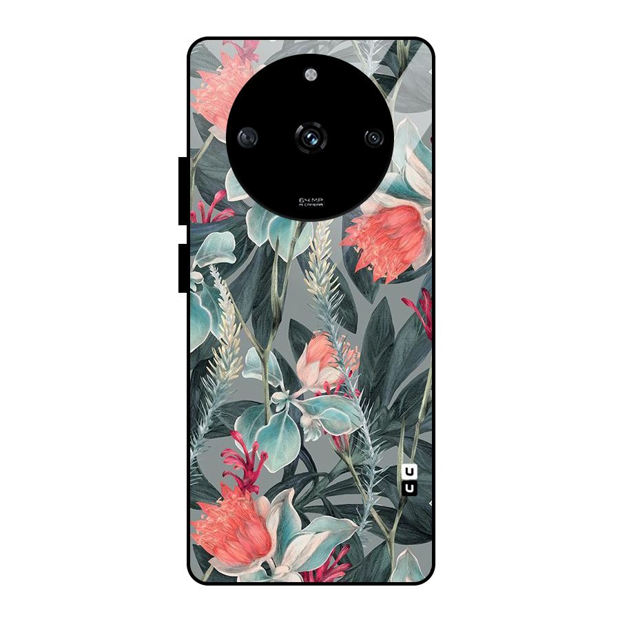 Colored Petals Glass Back Case for Realme Narzo 60 5G