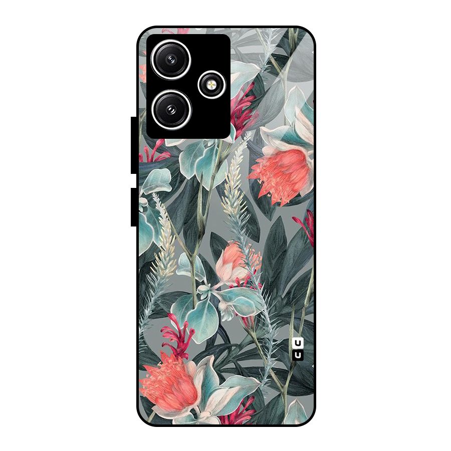 Colored Petals Glass Back Case for Redmi 12 5G
