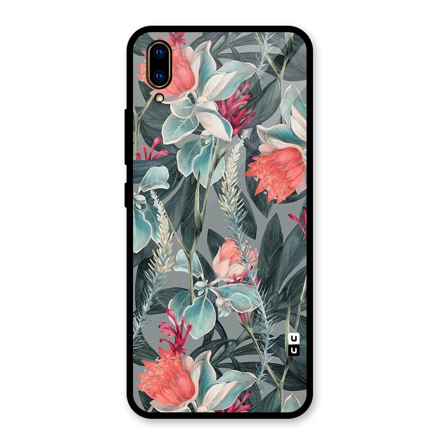 Colored Petals Glass Back Case for Vivo V11 Pro