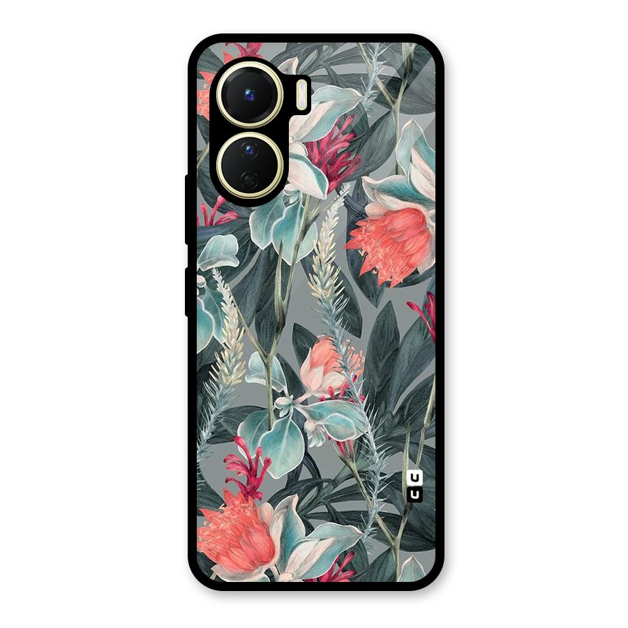 Colored Petals Glass Back Case for Vivo Y16