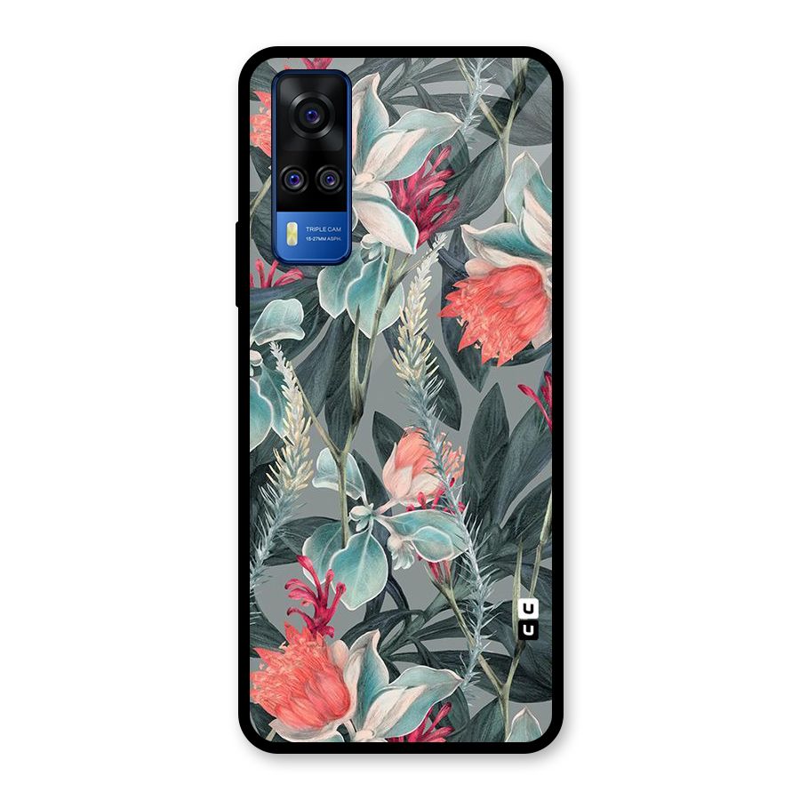 Colored Petals Glass Back Case for Vivo Y31