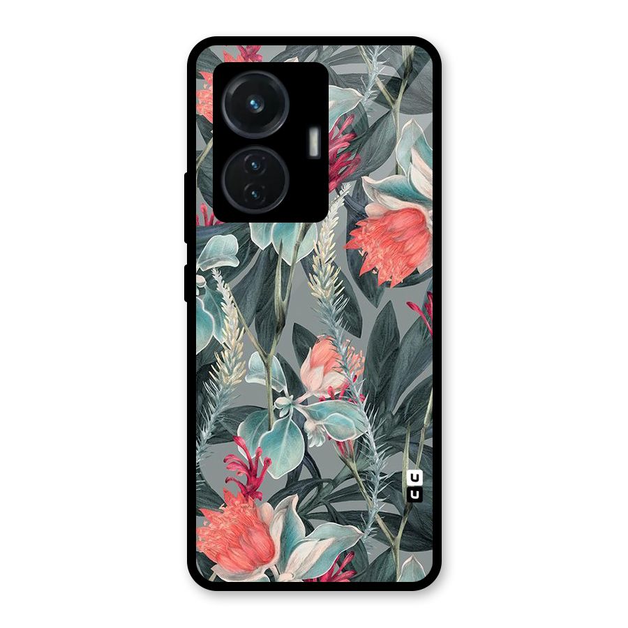 Colored Petals Glass Back Case for iQOO Z6 44W