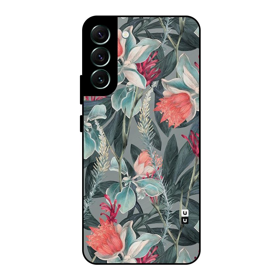 Colored Petals Metal Back Case for Galaxy S22 Plus 5G
