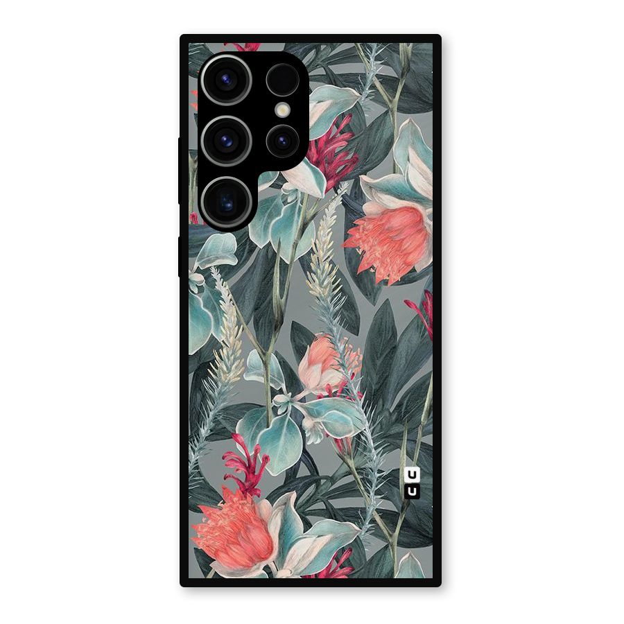 Colored Petals Metal Back Case for Galaxy S23 Ultra