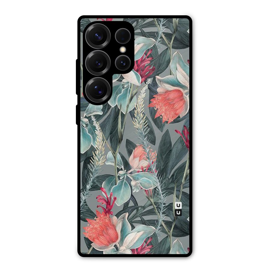 Colored Petals Metal Back Case for Galaxy S25 Ultra
