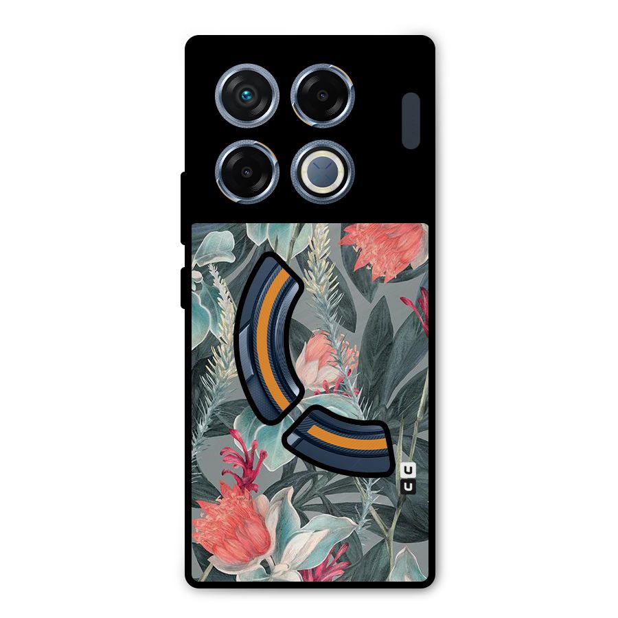 Colored Petals Metal Back Case for Infinix GT 20 Pro