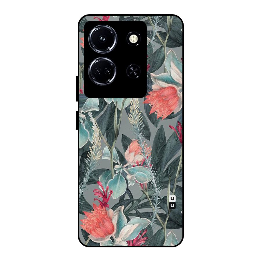 Colored Petals Metal Back Case for Infinix Note 30 5G