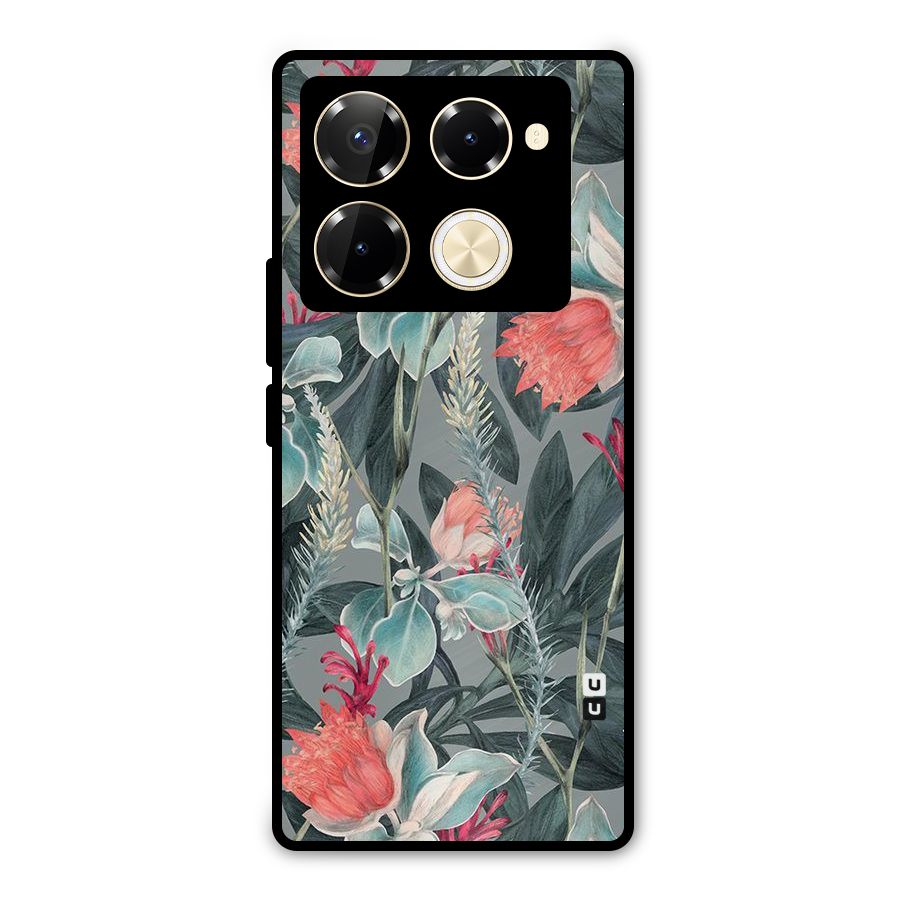 Colored Petals Metal Back Case for Infinix Note 40 Pro Plus