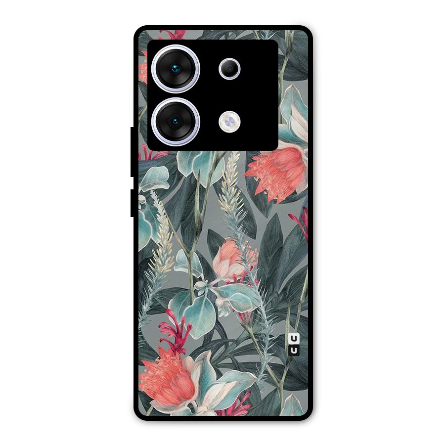Colored Petals Metal Back Case for Infinix Zero 30 5G